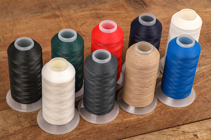 All nine colors of Tenara thread